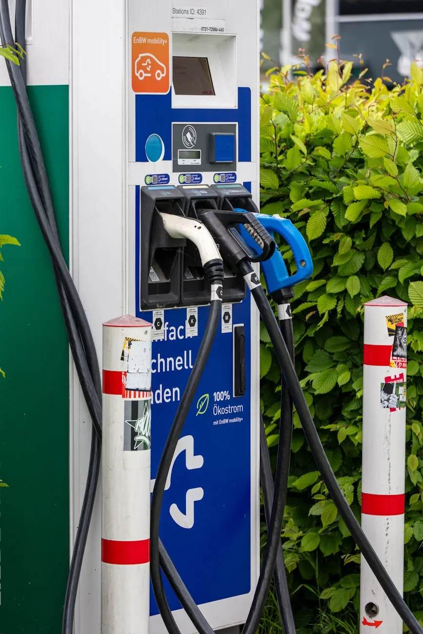 detail nabíjecí stanice pro elektromobily