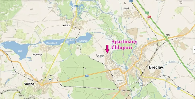 Apartmány Chalupovi Břeclav - Mapa
